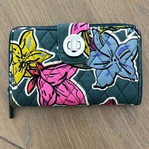 Vera Bradley Pink and Yellow Floral Wallet